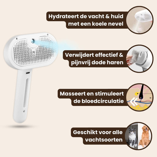 Steami Pro - Professionele Vachtverzorgings Borstel voor Huisdieren
