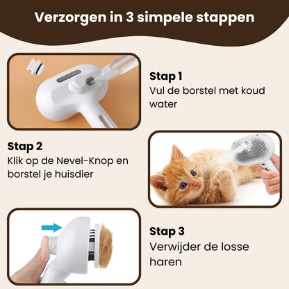 Steami Pro - Professionele Vachtverzorgings Borstel voor Huisdieren
