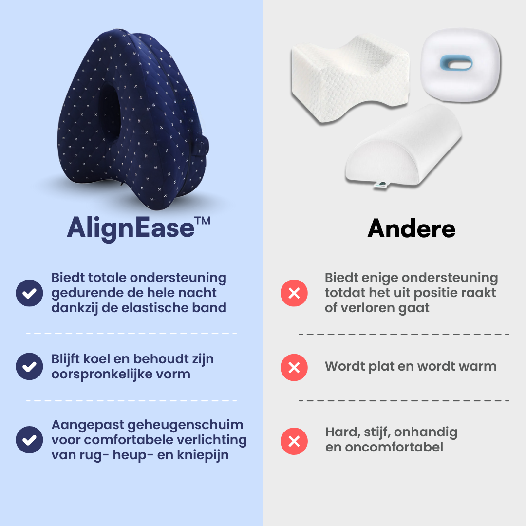 AlignEase™  Steunkussen - Verlicht Rugpijn, Heuppijn en Ischias